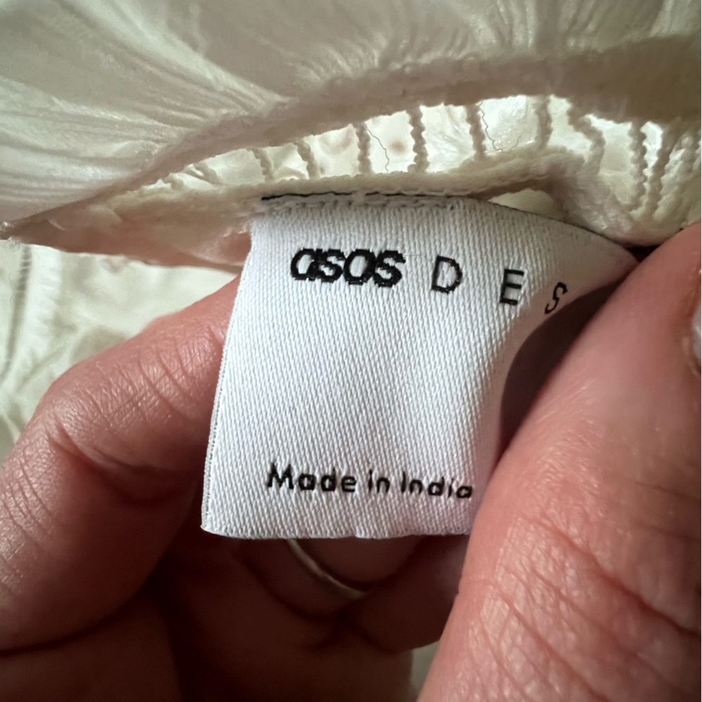 ASOS White Lace Trimmed Robe - Picture 7 of 9
